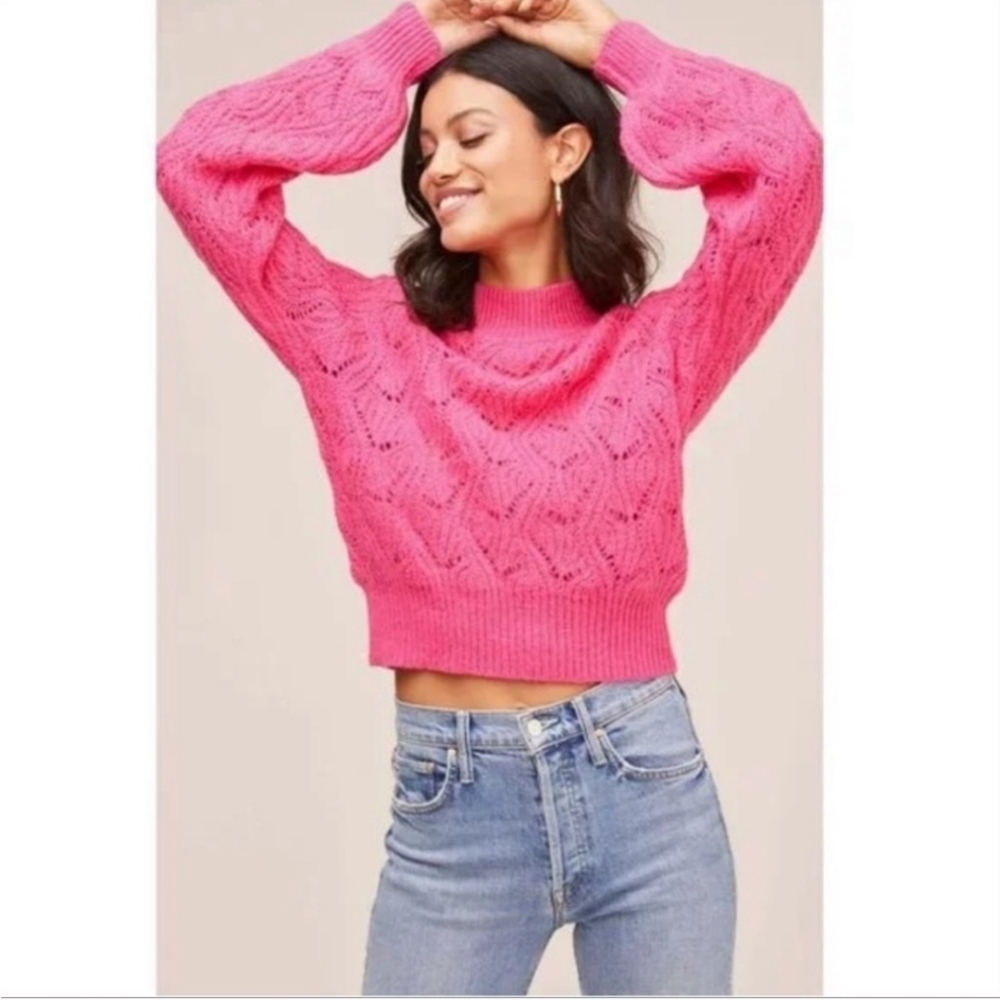 Astr Pink High Neck Sweater